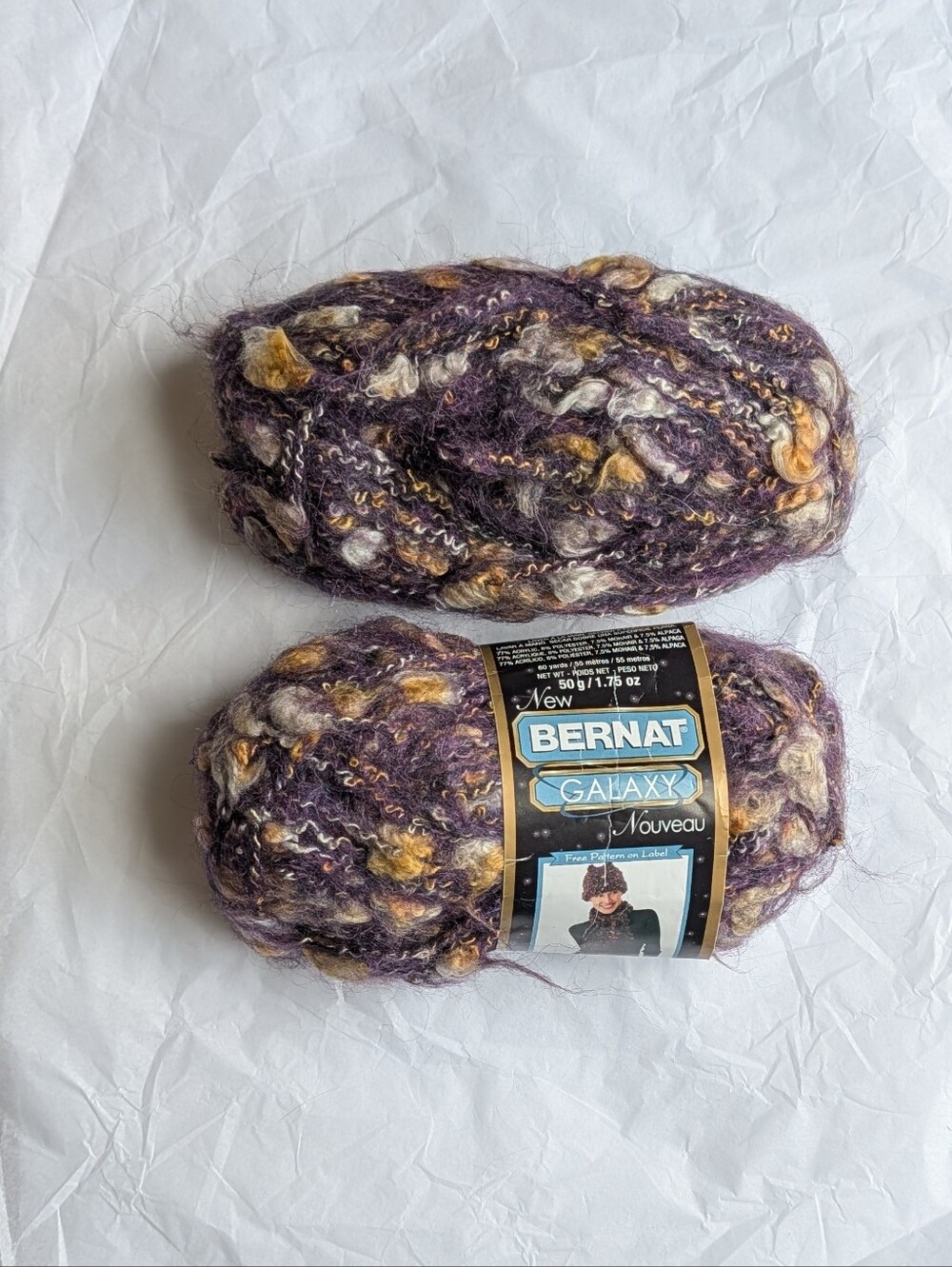 2 skeins of Bernat Galaxy yarn